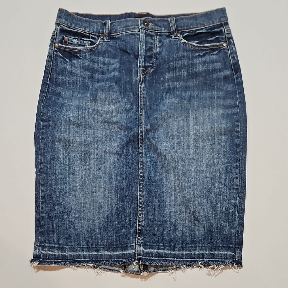 Denim Pencil Jean Skirt Zipper